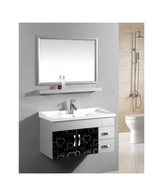 China Modern Style Wall Mounted Metal Stainless Steel Bathroom Vanity Floating Cabinets With Cheap Price for sale