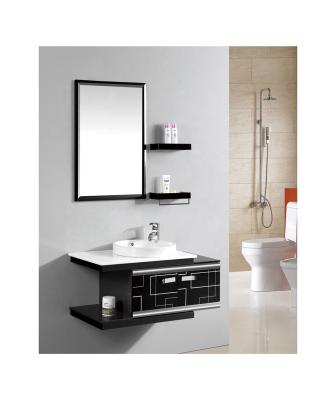 China Modern Wall Mounted Sanitaryware Furniture Stainless Steel Bathroom Vanity Cabinet for sale