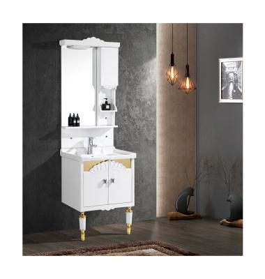 China Modern Hot Sale Hotel Floor Standing PVC Modern Bathroom Cabinet In Promotion for sale