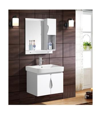 China Modern Factory Customized Simple Wall Mounted PVC Modern Design Bathroom Vanity Cabinets for sale