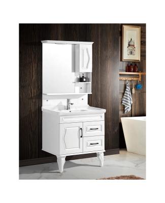 China Modern Floor Standing Modern White Single Bathroom Sink Cabinet Vanities With Cheap Price for sale