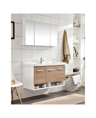 China 2021 Modern Popular Wall Mounted Plywood Melamine Bathroom Mirror Cabinet Vanity With 3 Soft Close Doors for sale