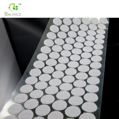 China Viable Wholesale Die Cut Strong Adhesive Roll Coin Hook Tape Hook Dots and Loop Circle Glue for sale