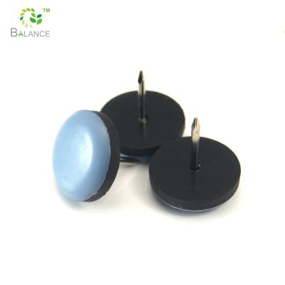 China Heavy Duty Easy Intall Furniture Slider Movable Round Nail-On Slider Protector Floor Protector Furniture Wood Nail On Furniture Glides for sale