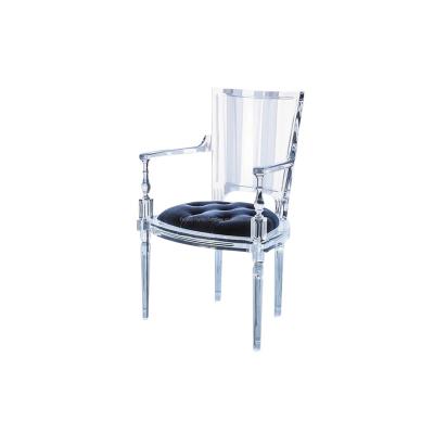 China Modern Fashionable Cheap Wedding Chair Crystal Arm Acrylic Luxurious Accent Chair With Soft Cushion for sale