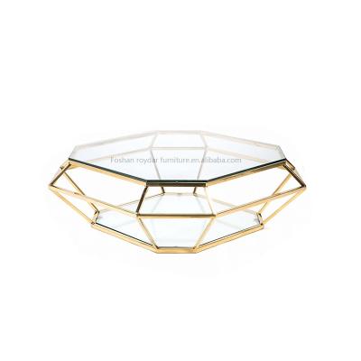 China Nordic round adjustable style (height) adjustable event rental interior design living room glass top coffee table rental decor for sale