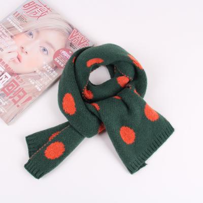 China 2020 new style polyester polka dot knitting children's scarf, boys and girls thick warm children's scarf wholesale for sale