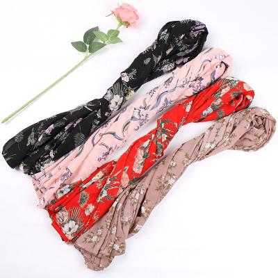 China NATIONAL Chiffon WIND-PRINT SCARF BUBBLE PEARL Chiffon Pocket Square for sale