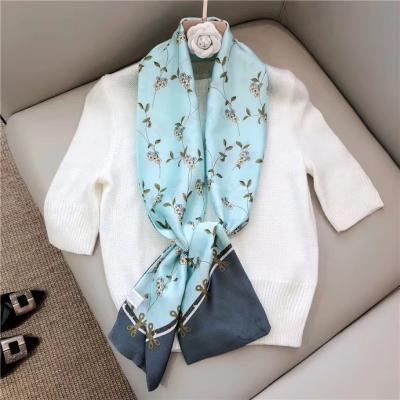 China Silk 30 colors long silk scarves for elegant women for sale