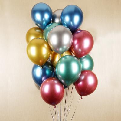 China Creative shiny metal-air metalicos globos qualatex chrome balloons multicolor metallic latex balloon gift toy 12inch2.8g birthday decor for sale