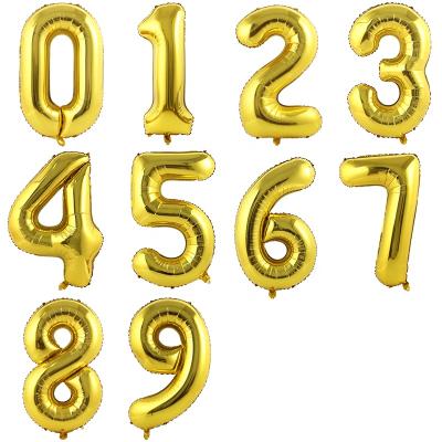 China Gift Toy 40inch Golden Ratio Foil Balloon Mylar Globos For Birthday Party Decoration for sale