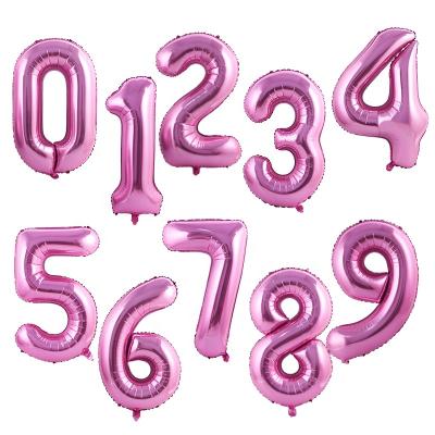 China Gift Toy Number Balloons 40inch Pink Balloon Party Decorations For Birthday Wedding Globos Balloon Supplier for sale