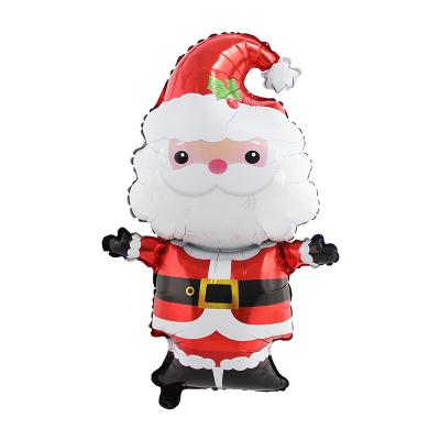 China Cute Gift Toy New Product Cartoon Merry Christmas Santa Claus Helium Foil Balloon For Christmas Holiday Party Mall Decoration Kids Play for sale