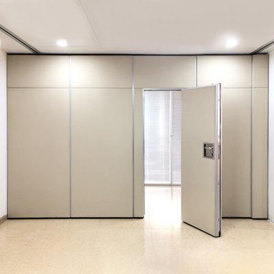 China Contemporary Movable Office Partition Room Dividers Acoustic Functional Wood Sliding Soundproof Partition for sale