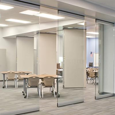 China Modern Frameless Glass Partition Glass Partition Removable Glass Doors Customized Frameless Office for sale