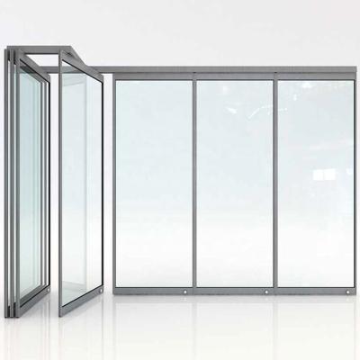 China Modern Modern Office Sound Sliding Glass Wall Hotel Movable Soundproof Aluminum Frame Glass Partition Wall System for sale