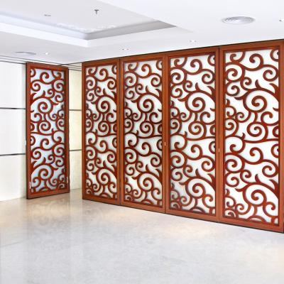 China Modern Office Aluminum Folding Glass Wall Partition Wall Partition System Soundproof Sliding Movable Glass Hotel for sale