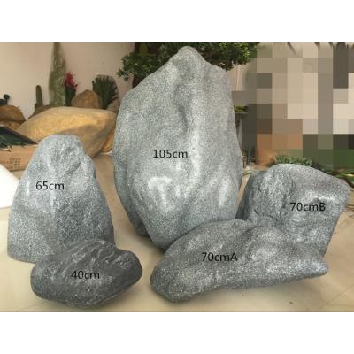 China Durable fiberglass artificial rock garden, outdoor decorations faux stone, artificial resin stone for sale