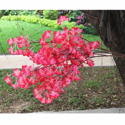 China Beautiful Colorful Artificial Cherry Blossom Tree Branches Fake Flower Cherry Blossom Branches Red White Cherry Blossom Branch for sale