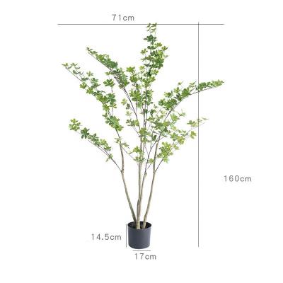 China 2021 Home and Garden Home Plants Minimalist Silk Flower Plantas Bell Bonsai Green Artificial Bonzai Trees for sale