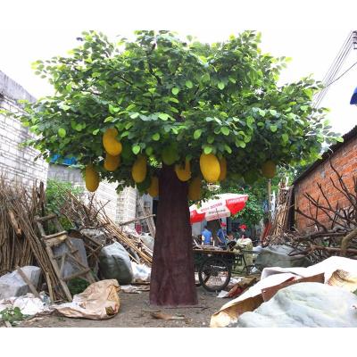 China Hot Selling Large Evergreen Plastic Trees Props Bigger Fruit Plant Fake Green Artificial Jackfruit for sale