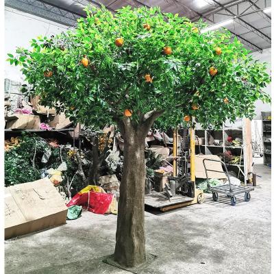 China Giant evergreen hotel decorations tree fake props Chinese factory plastic indoor fruit tree artificial orange tree decoration sale for sale