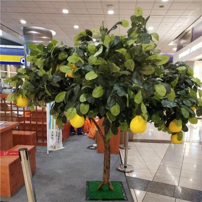 China Environmental friendly plastic supermarket fake fruit trees lychee pinecone peach peach decorative artificial cocoa tree supermarket environment friendly sale for sale