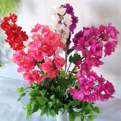 China Lowest Price Fake Bougainvillea Tissue Fabric Artificial Flower Tree Wholesale Silk Bougainvillea Hanging for sale