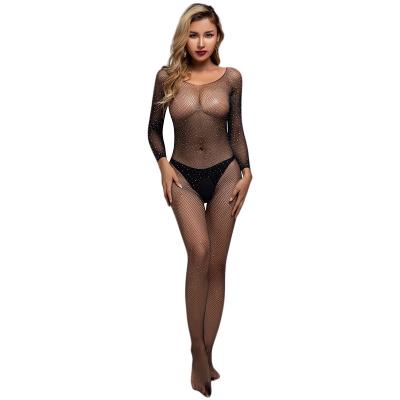 China European and American 100% Polyester New Gauze Perspective Sexy Pajamas Slim Pajamas Sexy Hip Bag New Underwear Net Clothes for sale