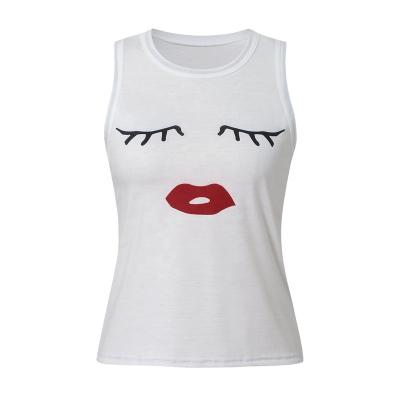 China 2022 New QUICK DRY Digital Printing O-Neck Women Sleeveless Tank Top for sale