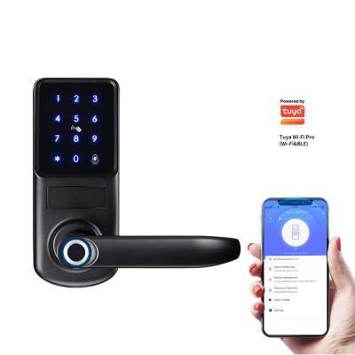 China Tuya TTLOCK Digital Keyless Password Fingerprint Card Access Smart Door Lock For Home Hotel F3F for sale