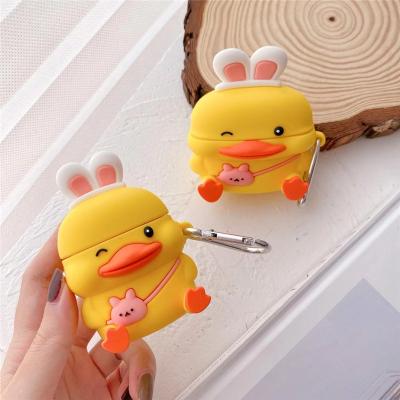 China Shockproof Cover Device For Airpods 2 Wholesale 3D Duck Luxury Case Cover Cute Unique Shockproof For Airpods 2nd Generation For Airpods pro for sale