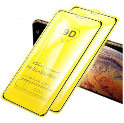 China Mobile Phone 9D Full Glue Tempered Glass for xs pro xr 11 max full cover tempered glass screen protector for 7 8 6 9D01 for sale