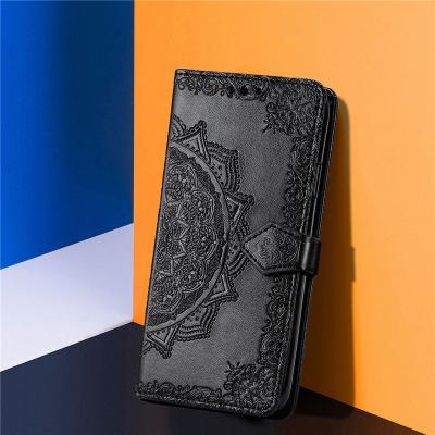 China Luxury Shockproof Embossed Mandala Pattern Leather Wallet Phone Case For Samsung A82 5G A22 M32 A32 F62 A52 A72 4G 5G for sale