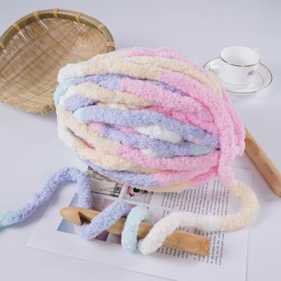 China Dimuni 3cm China Factory Price Anti-Static Elephant Hand Knit Chunky Chenille Yarn Yarn For Blanket for sale