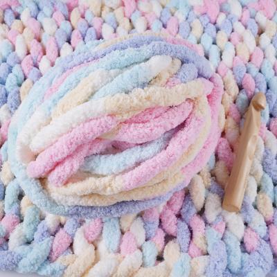 China Dimuni 3cm Good Quality Low Price Crochet Yarn Chunky Yarn Cotton Hand Knitting Antistatic Yarn for sale