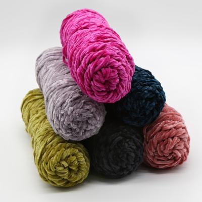 China Dimuni Crochet Yarn Acrylic Chenille Velvet Yarn Shoe Yarn Thick Hand Knitting Scarf Yarn Custom Viable DIY Crochet Yarn for sale