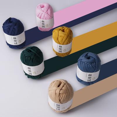 China Chinese Amazon Cheap Price Fancy Yarn Supplier Hot Selling Ribbon Yarn T-shirt Polyester Yarns For Hand Knitting for sale