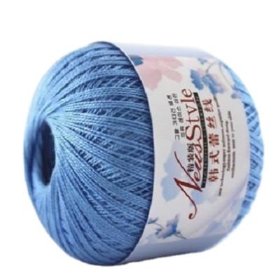 China Anti-bacteria Dimuni Lot Bulk Dyed Mercerized Band Crochet Yarn Cotton Lace Yarn Hand Knitting On Sale for sale