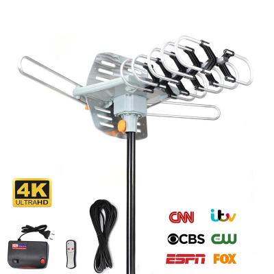 China Aluminum+plastic good performance factory price HDTV TV antena 360 degree rotating outdoor digital antenna with amplifier for sale