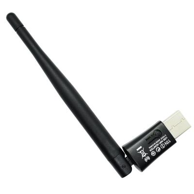 China Desktop Wireless USB2.0 Network Card WiFi Adapter Android 802.11N 150Mbps usb wifi dongle with external antenna for sale