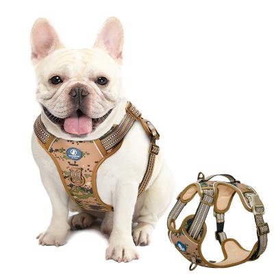 China Reflective No Pull Dog Vest Reflective Adjustable Harness Luxury Custom Design No Pull Harness With Easy Control Handle For Small Medium Large for sale