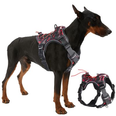 China Luxury Amazon Reflective Hot Seller No Pull Reflective Dog Harness Breathable Safety Pet Harness With Front Clip for sale