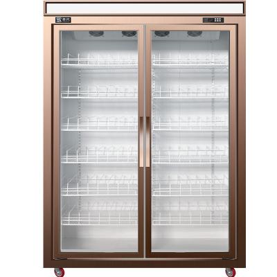 China CUSTOMIZED Supermarket Commercial Equipment Display Freezer Door Freezer Pepsi Beer Glass Drinks Milk Beverage Cooler for sale