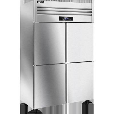 China Double-temperature commercial vertical freezer restaurant kitchen refrigerator 4 door fridge commercial for sale