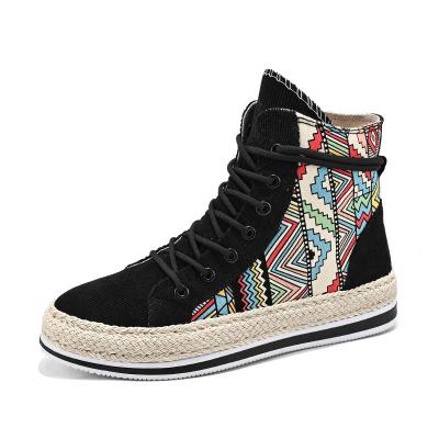 China Fashion Trend Men's High-Top Canvas Shoes Men's Spring 2023 New Trendy Casual Sneakers Student Teenagers Fashion Shoes Men's for sale