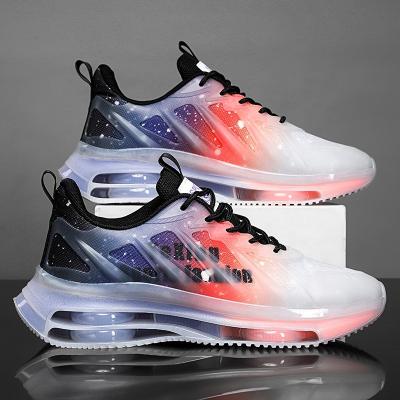 China Comfort Men's Shoes Autumn 2023 New Shock-Absorbing Double-Layer Air Cushion Casual Sports Shoes Running for sale