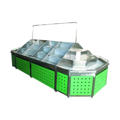 China Factory wholesale custom adjustable fruit and vegetable shelf double sided for supermarket for sale