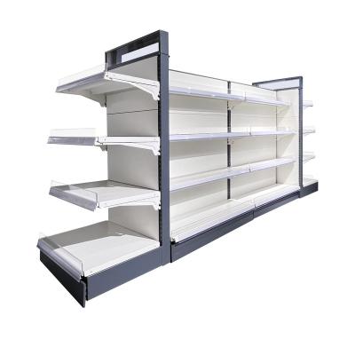 China Double-Sided Mini Supermarket Shelves Display Retail Convenience Gondola Shelving Supermarket Double-Sided Supermarket Shelf for sale