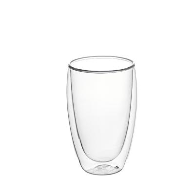 China Modern Hot Selling Chinese Borosilicate Insulated Double Wall Glass Cup Glass Mug Without Handle for sale